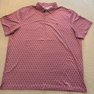 Vineyard Vines Pink Patterned Polo